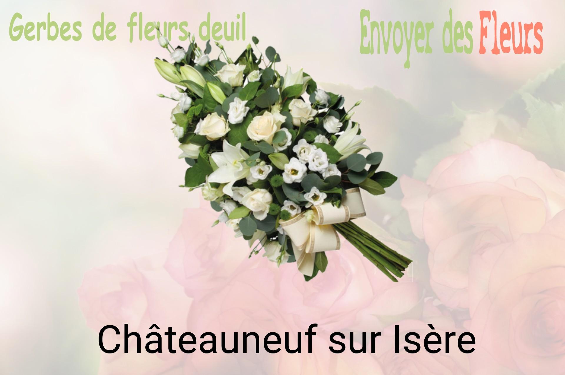 Gerbe de fleurs de deuil livrée à Châteauneuf-sur-Isère